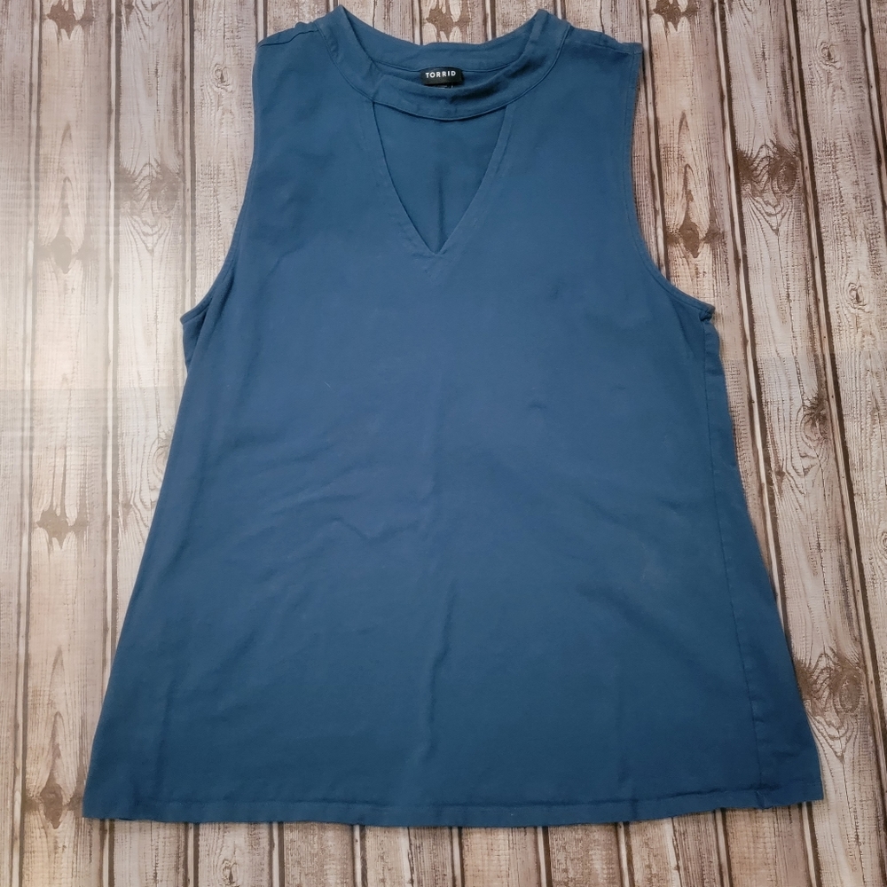 Torrid Blue Tank Top Size 3